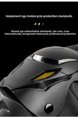 SULAITE CE Level 1 Certified Motorcycle Knee Pads Long Shin Guards Silver Hard Shell Armour Quick Release Adjustable for Motocross Dirt Bike - Front View