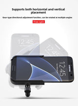 Universal Aluminium Motorcycle Phone Holder Rearview Mirror Mount 360 Rotation Anti-Shake M3 Metal for Motorbike Scooter Black - Rear View