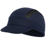 Navy blue mesh cycling cap and helmet liner with flip-up brim