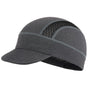 Grey Mesh Cycling Cap Under Helmet Liner Breathable Skull Cap with Flip Up Brim Sun Shade Moisture Wicking Hat for Bike Running Fits 55-60cm