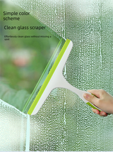 3 PCS Window Squeegee Set Shower Glass Wiper Streak Free TPR Blade Multi Purpose Cleaning Tool for Bathroom Mirror Car Tiles Red Green Blue - Front View