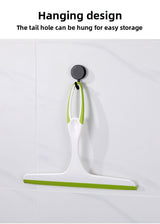 3 PCS Window Squeegee Set Shower Glass Wiper Streak Free TPR Blade Multi Purpose Cleaning Tool for Bathroom Mirror Car Tiles Red Green Blue - Rear View