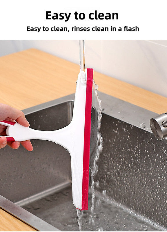 3 PCS Window Squeegee Set Shower Glass Wiper Streak Free TPR Blade Multi Purpose Cleaning Tool for Bathroom Mirror Car Tiles Red Green Blue