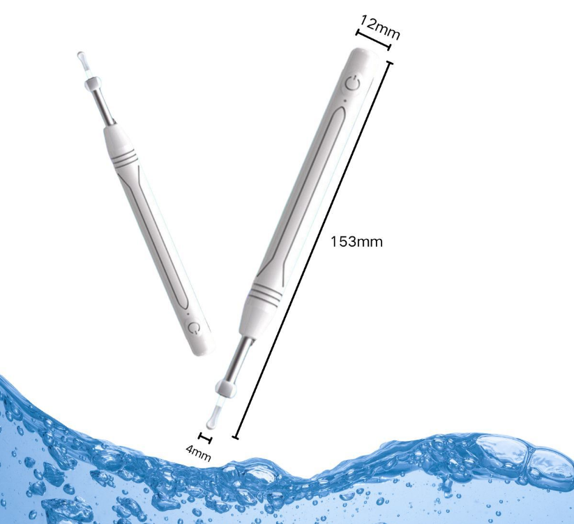 Smart Visual Ear Wax Removal Tool with HD Camera WiFi Wireless Otoscope Ear Cleaner 3.5mm Ultra Slim Lens for iPhone Android White