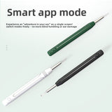Smart Visual Ear Wax Removal Tool with HD Camera WiFi Wireless Otoscope Ear Cleaner 3.5mm Ultra Slim Lens for iPhone Android White - Top-Down View