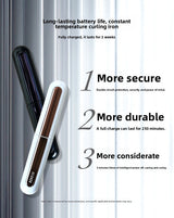 Heated Eyelash Curler Rechargeable Electric Lash Curler with LCD Display 2 Temperature Modes Fast Heating Long Lasting Natural Curl Tool Black - Top-Down View