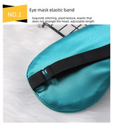 3 PCS Silky Satin Sleep Mask Set Cute Eyelash Design Soft Light Blocking Eye Cover with Adjustable Strap for Travel Nap Navy Rose Pink - Front View