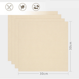 8 x Khaki & 8 x Off-White Durable & Soft Self-Adhesive Carpet Tiles(30x30cm) - Interlocking Non-Slip Square Floor Mat for Bedroom, Office & Living Room - Rear View