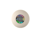 White IPX4 Waterproof Portable Bluetooth Shower Speaker with Suction Cup & LED Light - Multi-Use As Phone Stand, Built-in Mic for Hands-Free Calling