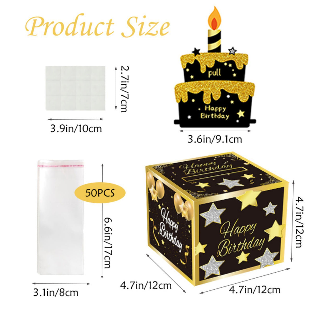 02 Black-Gold Christmas Surprise Money Pull Box - Double-Layer Digital Design for Festive Gifts, Birthday, and Holiday Party Decor