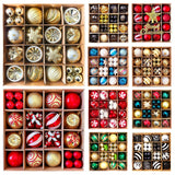 MJXK46-20Y Christmas Decorative Balls Set(24x24x6CM) - Shatterproof Plastic Ornaments with Electroplated & Hand-Painted Finish - Side View