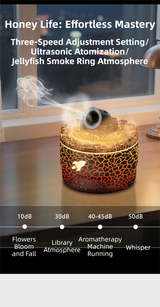 167 White Simulation Volcano Diffuser & Humidifier - Smart Timer Ultrasonic Mister with Volcano Lava Crack Shell and Colorful Light - Rear View