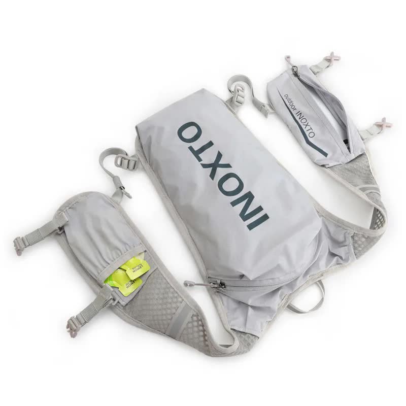 Black-White 5L Ultra-Light Hydration Running Vest - Quick-Dry Trail Running & Marathon Backpack with Night Reflective Safety