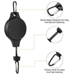 3PCS Black + 3PCS White Retractable Hanging Basket Pulley System & 6PCS Heavy Duty Stainless Steel S-Hooks Combo - Garden Plant Hanger(Max Load 5KG)