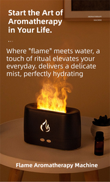 White 3D Simulation Flame Aroma Diffuser & Humidifier - Ultrasonic Desktop Mister with 7-Color LED Light and Automatic Scent Spray (200ML)
