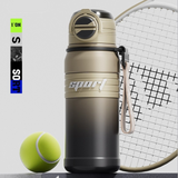 2-Pack Brown 680ml Large Capacity Sports Insulated Tumbler - 316 Stainless Steel Straw Water Bottle, Dual-Use Lid for Travel & Outdoors