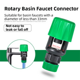 2-Pack Orange Universal Quick Connector for Taps Up To 3.3CM WIth Leak-Proof Design - Kitchen & Bathroom Mixer Tap to Garden Hose Adapter