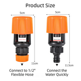 2-Pack Orange Universal Quick Connector for Taps Up To 3.3CM WIth Leak-Proof Design - Kitchen & Bathroom Mixer Tap to Garden Hose Adapter