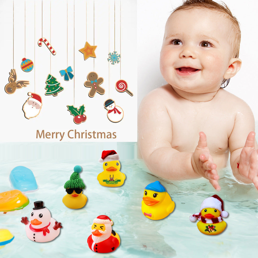 Christmas Rubber Duck Advent Calendar - 24 Days Countdown with Giraffe Themed Mini Duck Toys (Blind Box)