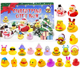 Creative Christmas Rubber Duck Advent Calendar - 24 Unique Festive Mini Duck Bath Toys (Blind Box) - Front View