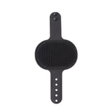 3-Pack Black Multi-Functional Adjustable Silicone TPR Pet Grooming Massage Brush - for De-Shedding, and Furniture Scratching