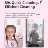 K18 Gray Raccoon 360° U-Shaped Electric Toothbrush Set for Teens/Adults 15 and Up Years Old - Silicone Soft Bristle Oral Cleaner with 6 Modes & 3 Large Brush Heads