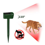 Model 704 Solar Powered Animal Repeller - High-Performance Ultrasonic & Optical Deterrent for Yard Protection - 45-Degree Angle