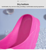 #39 Pink Thick Sole Buckle Slide Sandals(Fits Foot L 23 CM) - EVA Comfortable & Non-Slip Birkenstock Style Sandals for Casual Wear - Top-Down View