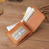 Style 1 To My Son Embossed Genuine Cowhide Leather Men's Wallet (Gift Giver: Love Dad) - Anti-Theft RFID Blocking - Personalized Dad & Mom Gift