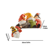 Resin Polar Bear Figurines - Creative Miniature Desktop Ornaments and Garden Decor Craft - Top-Down View