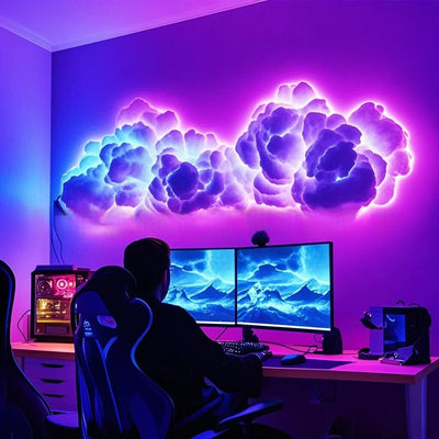 DIY Thunder Cloud Light Strip - USB Powered, App/Remote Controlled, Voice Control Supported, RGB LED Atmosphere Decoration