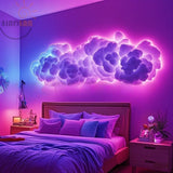 DIY Thunder Cloud Light Strip - USB Powered, App/Remote Controlled, Voice Control Supported, RGB LED Atmosphere Decoration - Front View
