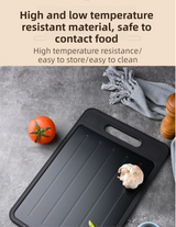 Black Aluminum Alloy Fast Thawing Dual-Sided Cutting Board(36.5x25CM) - Multifunctional Kitchen Tool with Garlic Grinder and Knife Sharpener