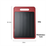 Red Aluminum Alloy Fast Thawing Dual-Sided Cutting Board(36.5x25CM) - Multifunctional Kitchen Tool with Garlic Grinder and Knife Sharpener