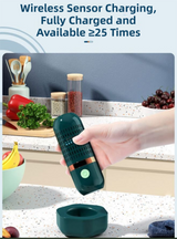 Green Wireless Capsule Fruit and Vegetable Purifier(16x5.4CM) - Portable Food Disinfection & Sterilization Cleaner, 99.9% Bacteria Removal