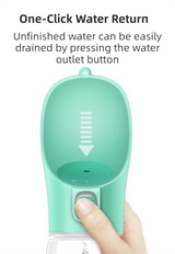 White Portable Dog Water Bottle and Drink Feeder - 550ml Pet Travel Water Cup for Walking, Hiking & Outdoor Use (High-Temperature Resistant) - Close-Up Angle
