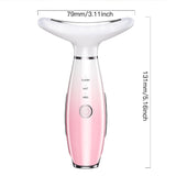 Pink Color Light Therapy Beauty Tool and Neck Massager -  Essence Infusion Device for Lifting, Firming, Hydration & Skin Rejuvenation