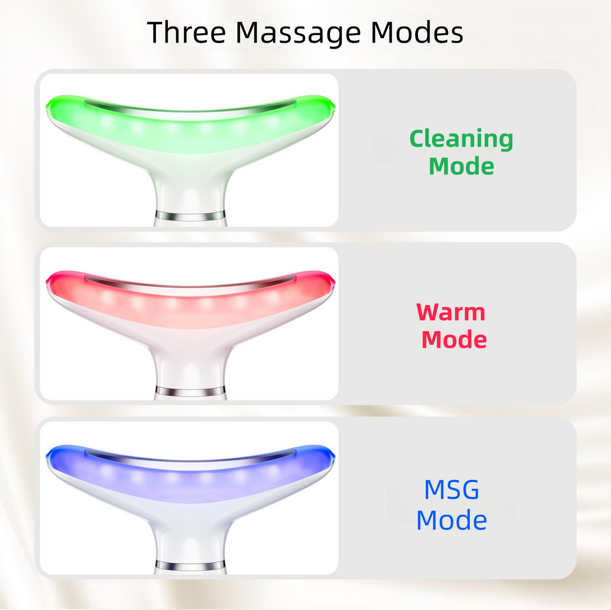 Black Color Light Therapy Beauty Tool and Neck Massager -  Essence Infusion Device for Lifting, Firming, Hydration & Skin Rejuvenation