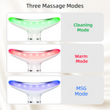 Black Color Light Therapy Beauty Tool and Neck Massager -  Essence Infusion Device for Lifting, Firming, Hydration & Skin Rejuvenation