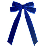 Luxury Velvet Bow Hair Clip Set (10 Pcs) - Simple Fashion Accessory for Princess Outfits and Party Decoration - Top-Down View