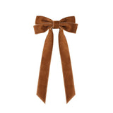 Luxury Velvet Bow Hair Clip Set (10 Pcs) - Simple Fashion Accessory for Princess Outfits and Party Decoration