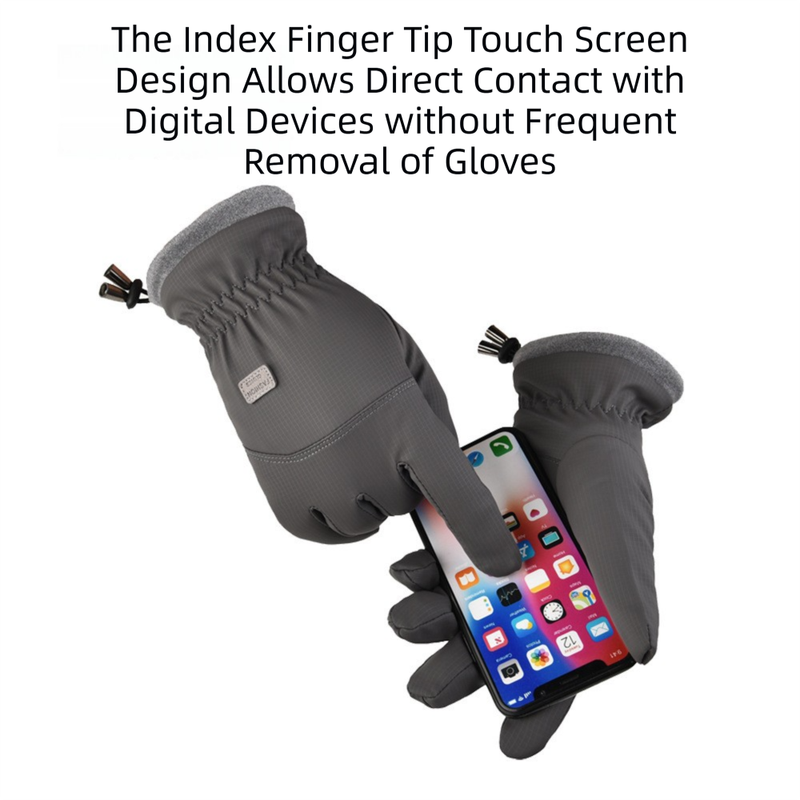 2-Pair Black Thermal Winter Gloves for Men and Women - Waterproof Windproof & Touchscreen Compatible Gloves for Skiing, Cycling & Winter Travel(M Size)