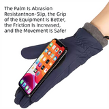 2-Pair Grey Thermal Winter Gloves for Men and Women - Waterproof Windproof & Touchscreen Compatible Gloves for Skiing, Cycling & Winter Travel(L Size) - Side View