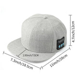 Black Bluetooth 5.4 Music Adjustable Sun Hat - Wireless Audio Speaker Cotton Cap for Sports, Golf, and Outdoor Activities - Front View