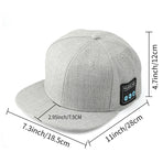 Dark Grey Bluetooth 5.4 Music Adjustable Sun Hat - Wireless Audio Speaker Cotton Cap for Sports, Golf, and Outdoor Activities