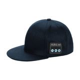 Navy Blue Bluetooth 5.4 Music Adjustable Sun Hat - Wireless Audio Speaker Cotton Cap for Sports, Golf, and Outdoor Activities