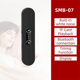 Black SMB-07 Bone Conduction Under-Pillow Speaker -  Bluetooth 5.4 Ultra-Thin Sleep Aid Sound Bar with Dual Speaker Resonance & 36 Built-in White Noise Tracks