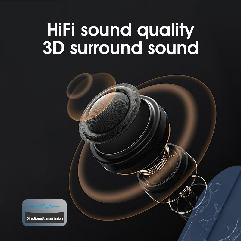 Black SMB-07 Bone Conduction Under-Pillow Speaker -  Bluetooth 5.4 Ultra-Thin Sleep Aid Sound Bar with Dual Speaker Resonance & 36 Built-in White Noise Tracks