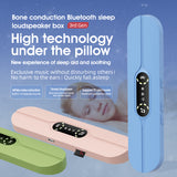 Pink SMB-07 Bone Conduction Under-Pillow Speaker -  Bluetooth 5.4 Ultra-Thin Sleep Aid Sound Bar with Dual Speaker Resonance & 36 Built-in White Noise Tracks - Front View