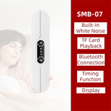 White SMB-07 Bone Conduction Under-Pillow Speaker -  Bluetooth 5.4 Ultra-Thin Sleep Aid Sound Bar with Dual Speaker Resonance & 36 Built-in White Noise Tracks